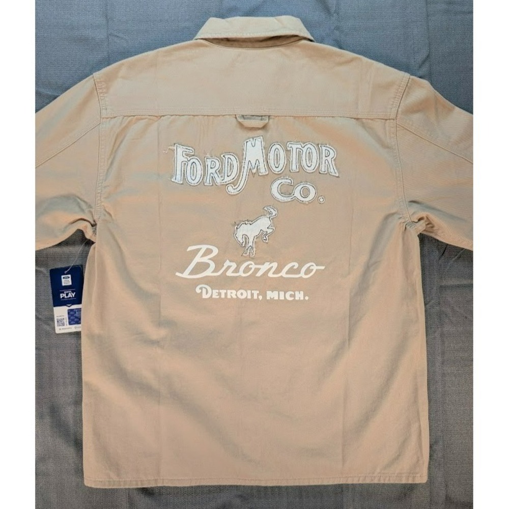 Ford Bronco Jacket Mens Medium Shale Work Chore Coat NWT Licensed Detroit